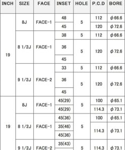 Японские диски RAYS Homura 2X10 RCF MODEL Параметры | Каталог Wheelsnheels.ru